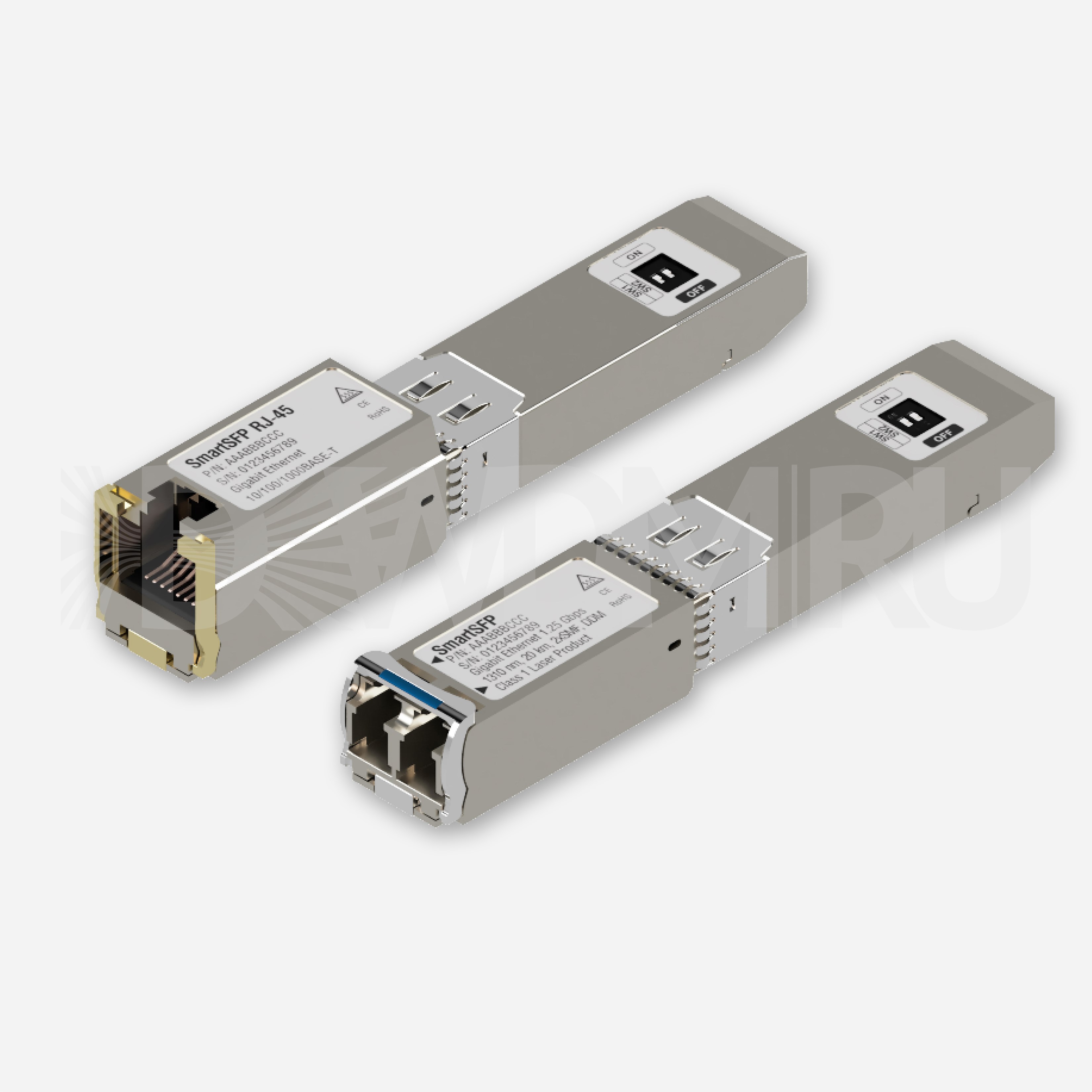 Интеллектуальный (Smart) SFP модуль, Gigabit Ethernet, Tx: 1310 нм Rx: 1550 нм, 20 км, LC, DDM (M720-SA-FP3)
